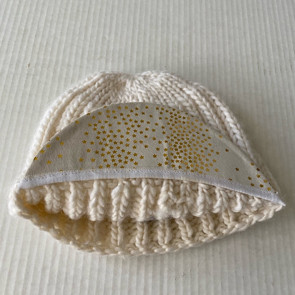 House of Lafayette Theo Wool Alpaca Woven Hat with Leather ⭐️ Stars on Brim - Picture 13 of 15